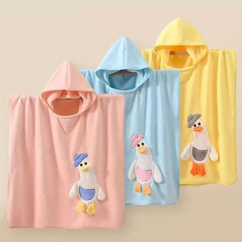 فروش عمده حوله پانچو بچه گانه طرح اردک