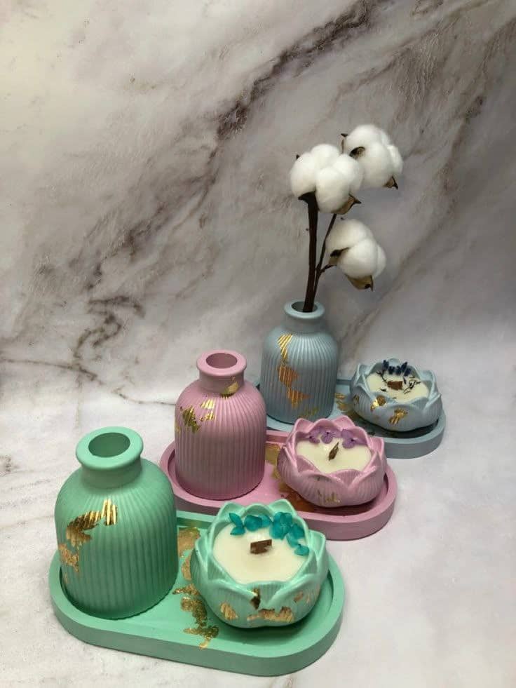 شمع ظرفی دکوری با طراحی شیک و مدرن