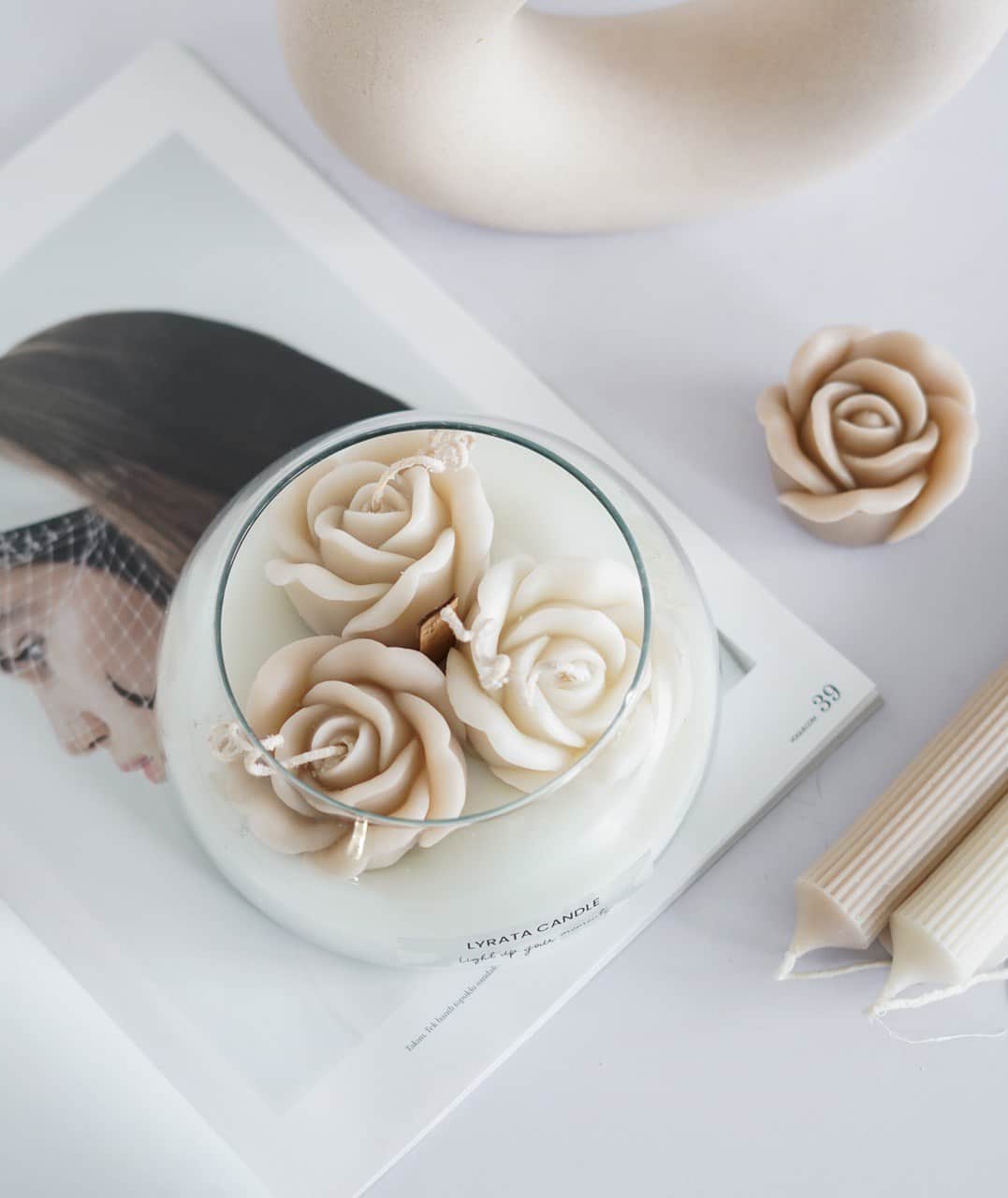 شمع لیوانی فانتزی شیک مناسب دکوراسیون مدرن