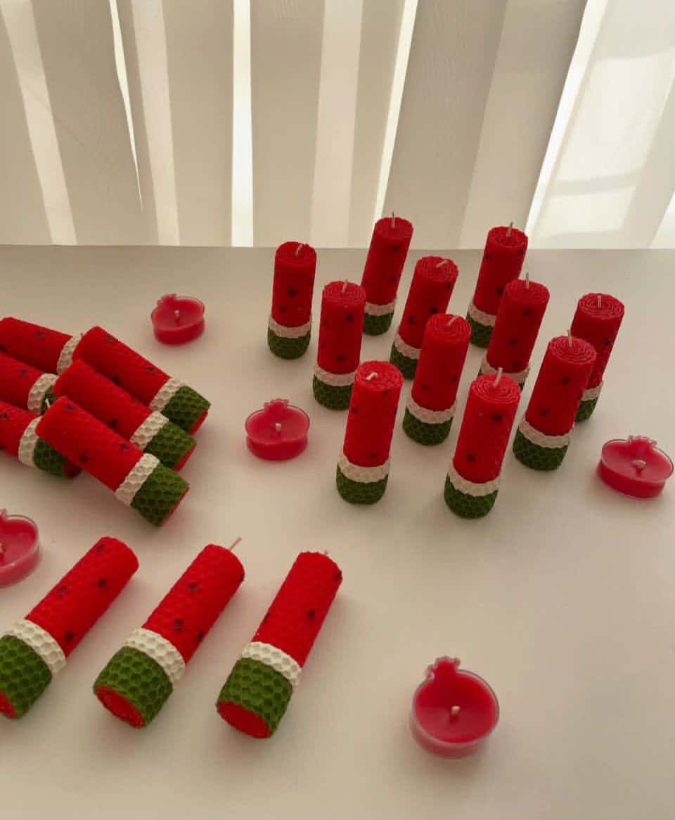 تصویر 1 از شمع یلدایی دست‌ ساز با کیفیت عالی