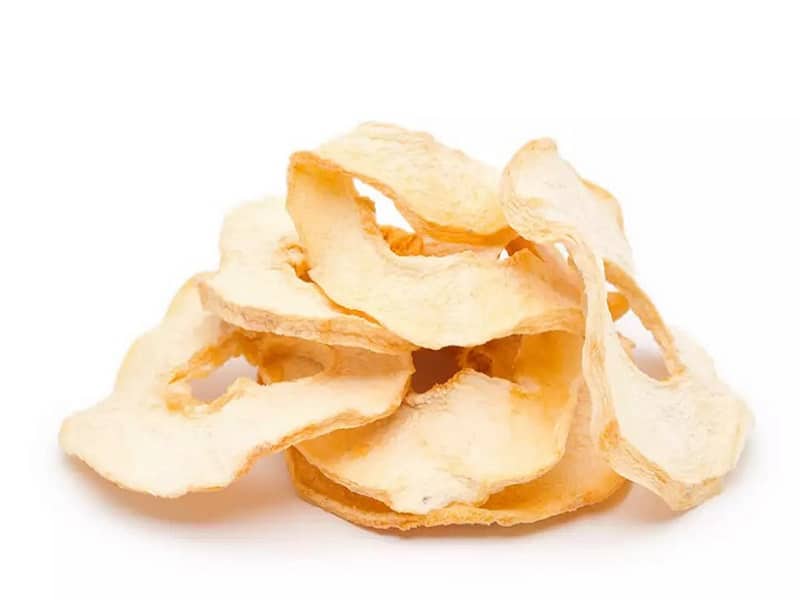 چیپس میوه به بدون نمک و چربی افزوده مناسب رژیم غذایی سالم