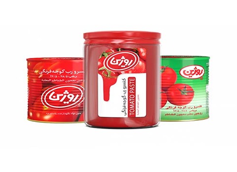 رب گوجه فرنگی روژین 800 گرمی با بسته بندی مناسب