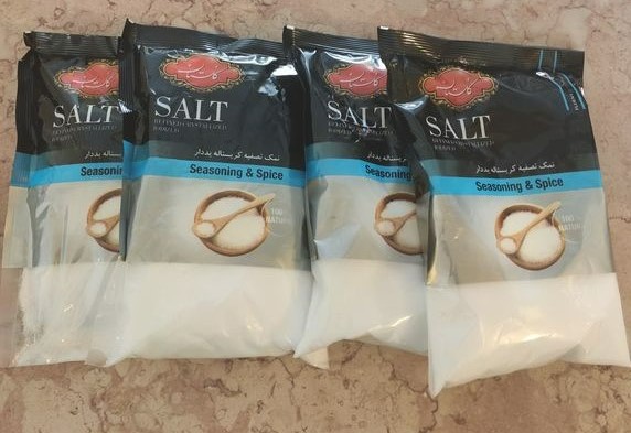 نمک تصفیه کریستاله ید دار گلستان 500 گرم