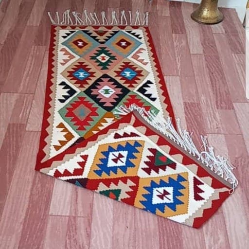 تصویر 3 از گلیم دستبافت پشمی مناسب دکوراسیون سنتی و گرم