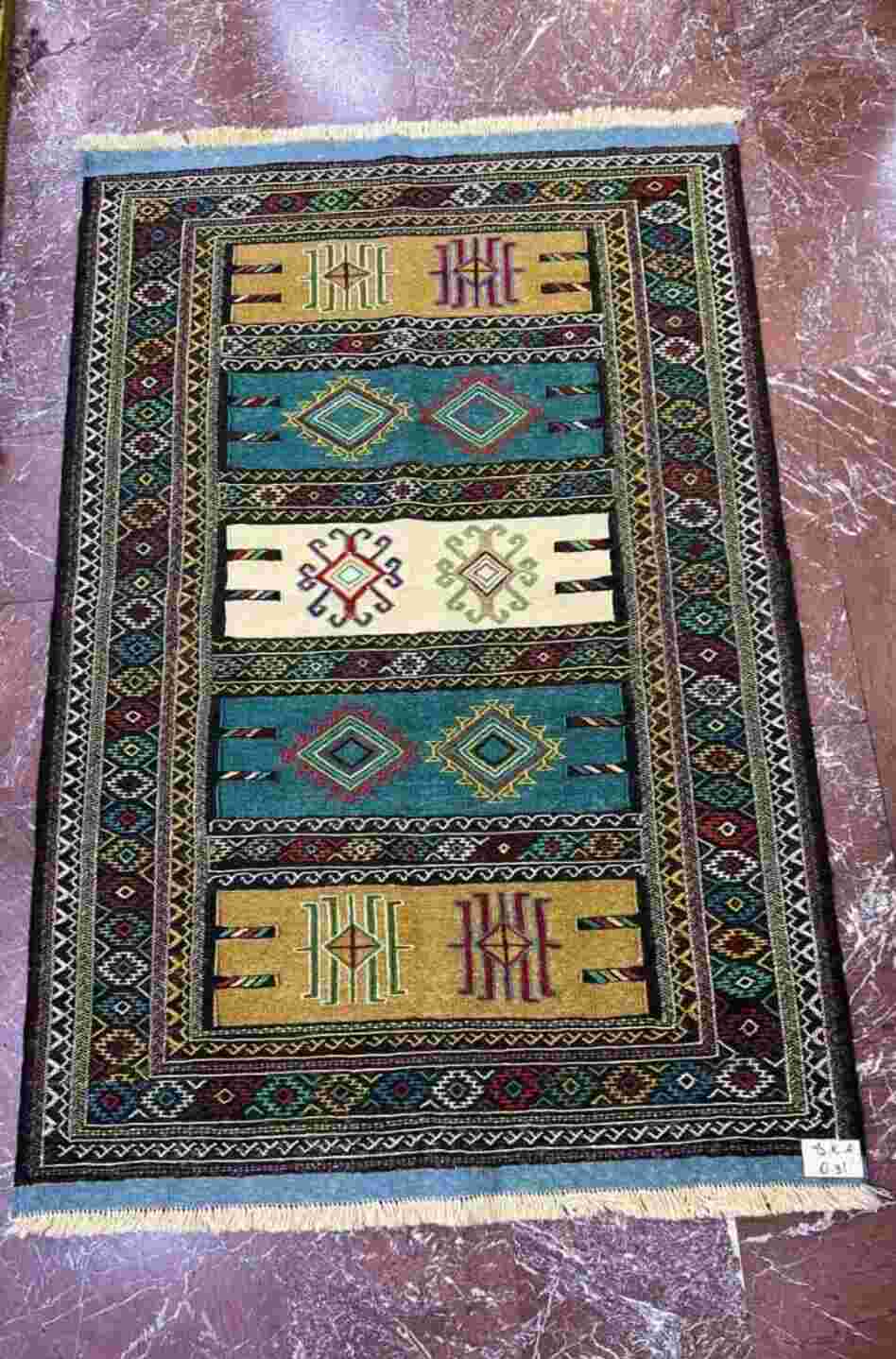 تصویر 1 از گلیم سوماک دست بافت قوچان خراسان سه رنگ