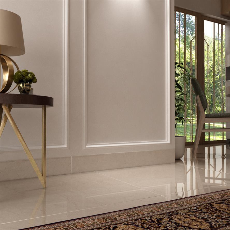 تصویر 1 از کاشی قرنیز سفید در فضا های روشن