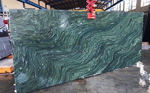 تصویر 3 از سنگ گرانیت سبز جنگلی بیرجند سطح صاف و یکنواخت برای نصب دقیق