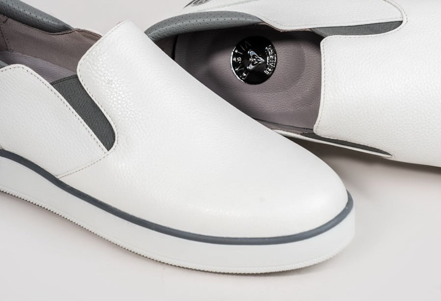 تصویر 1 از کفش چرم سفید زنانه با کفی استاندارد و رویه طبیعی