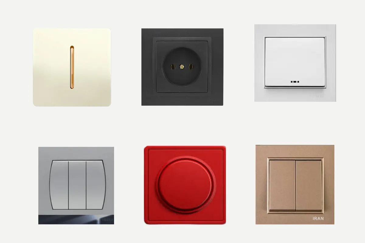 تصویر 2 از انواع کلید و پریز پارت با بهترین کیفیت