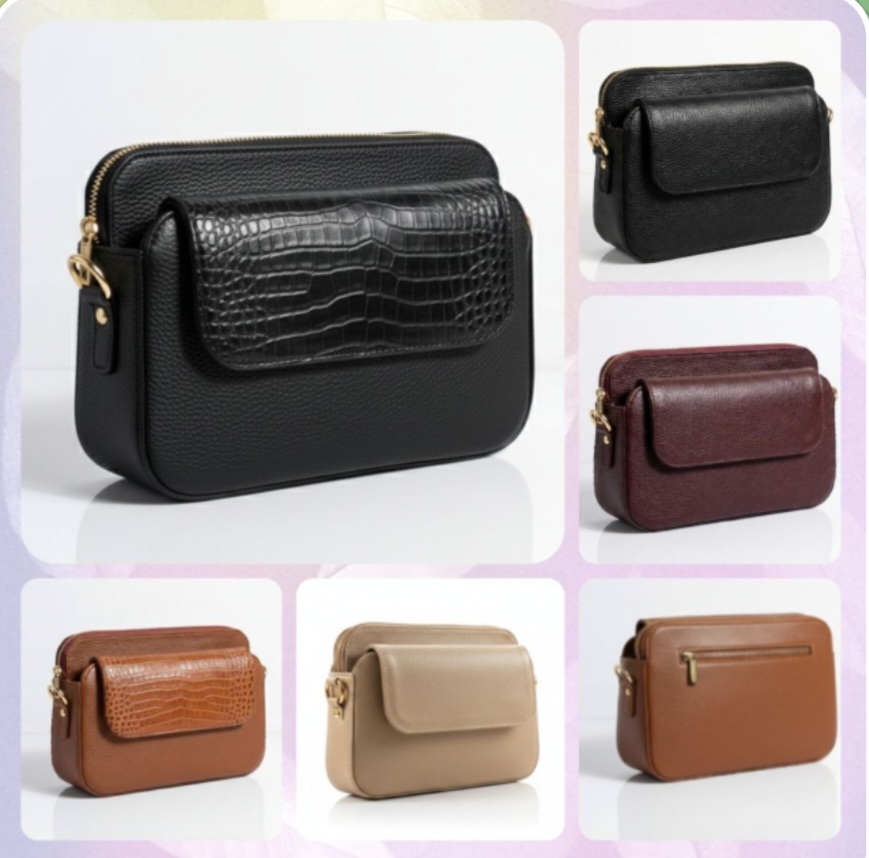 کیف دوشی زنانه چرم خریده صرفه