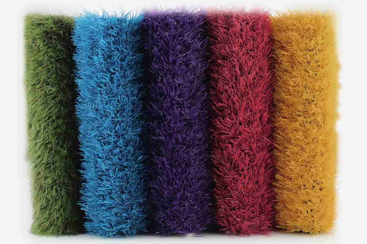 چمن مصنوعی رنگی برای طراحی های خلاقانه