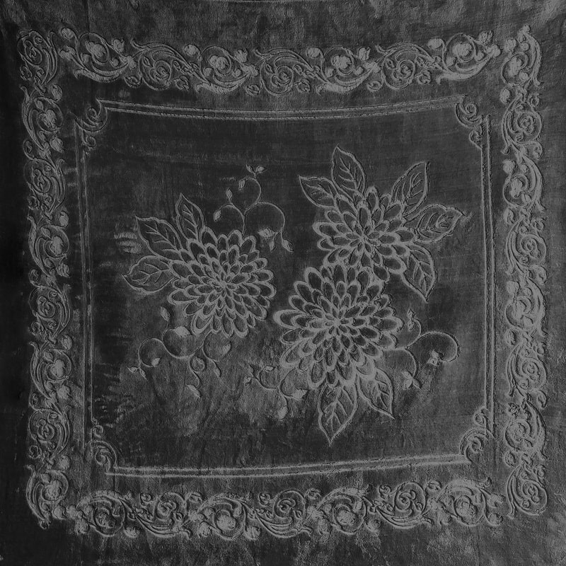 تصویر 3 از پتو گلبافت مشکی با رنگ بندی متنوع و ثابت