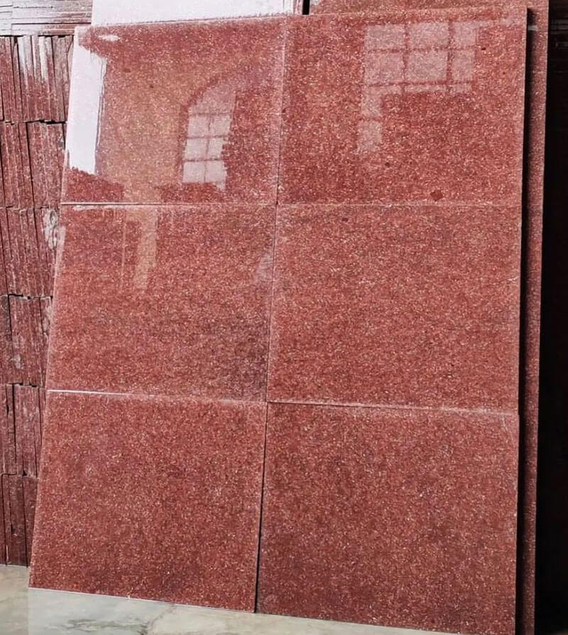 تصویر 4 از سنگ تراورتن قرمز آذر شهر ترکیب رنگ طبیعی جلوه سنگی خاص