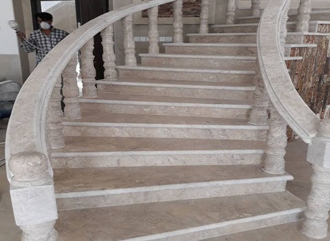 تصویر 2 از سنگ مرمریت کاپوچینو ساختار قهوه ای ملایم با هماهنگی بصری پایدار