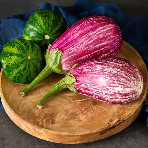 تصویر 1 از بادمجان مینیاتوری با ظاهر سالم و بدون لک