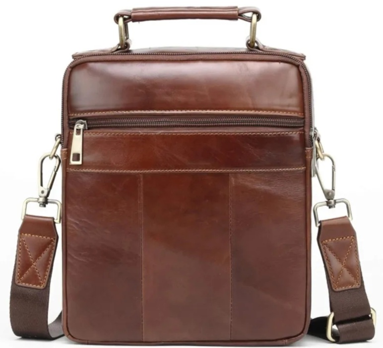 تصویر 1 از کیف دوشی مردانه چرم دستدوز با قیمت فوق العاده