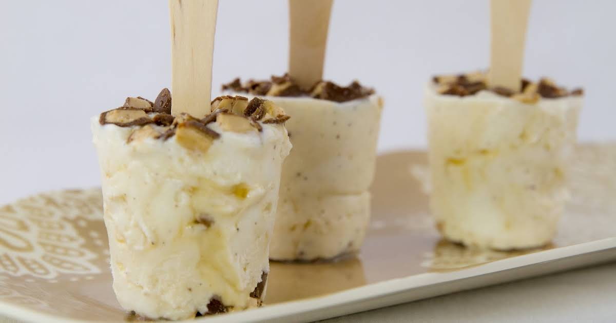 بستنی کاراملی چوبی ارگانیک و سالم برای کودکان