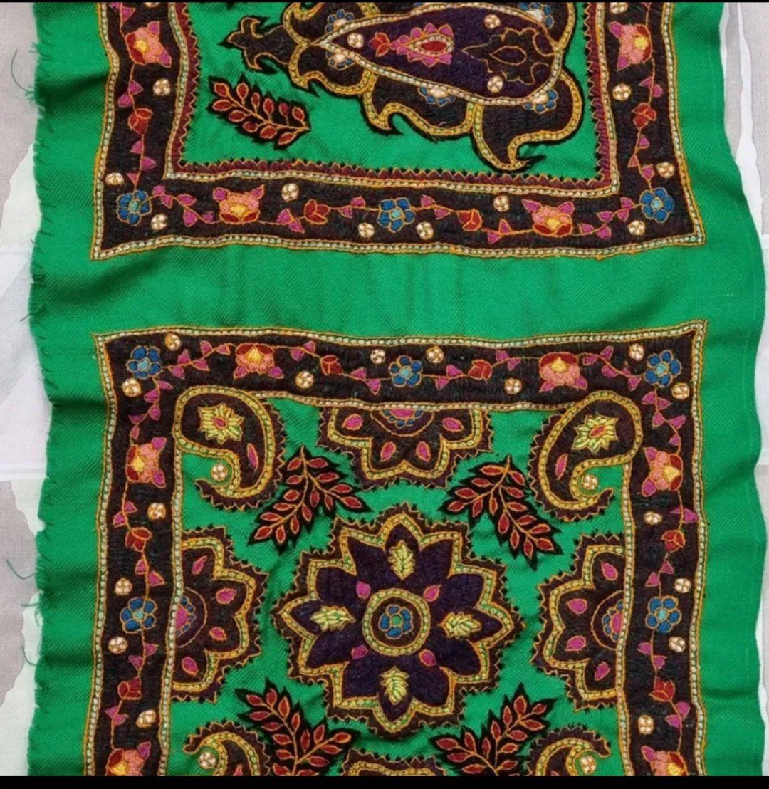 جانماز پته سبز نخی سنتی هنر اصیل کرمان