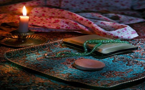 تصویر 1 از جانماز مخمل عروس نفیس با حاشیه تزیینی