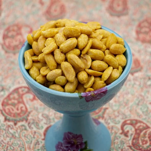 تصویر 4 از بادام زمینی زعفرانی مخصوص پذیرایی با عطر عالی