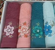 تصویر 2 از حوله دست و صورت عروس الیاف طبیعی مقاوم در شستشو