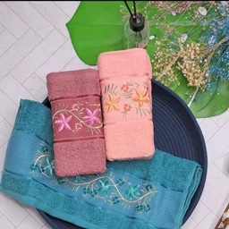 حوله دست و صورت عروس الیاف طبیعی مقاوم در شستشو