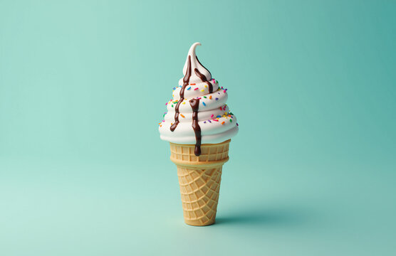 تصویر 2 از بستنی قیفی وانیلی با کالری کم و کیفیت عالی