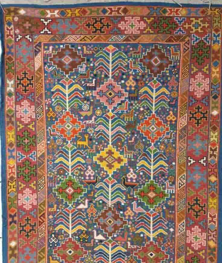 تصویر 2 از گلیم دستباف بختیاری با نقش و رنگ های اصیل و طبیعی