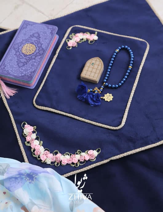 تصویر 1 از ست سجاده و جانماز مخملی نقش‌ برجسته لوکس