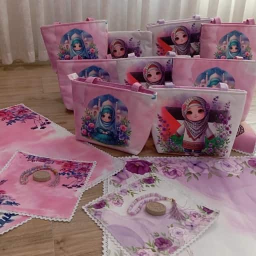 ست چادر و سجاده جشن تکلیف قابل سفارش با تعداد بالا