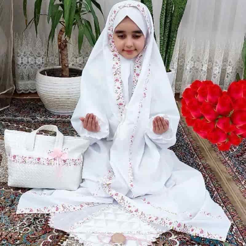 تصویر 2 از ست چادر و سجاده جشن تکلیف قابل سفارش با تعداد بالا