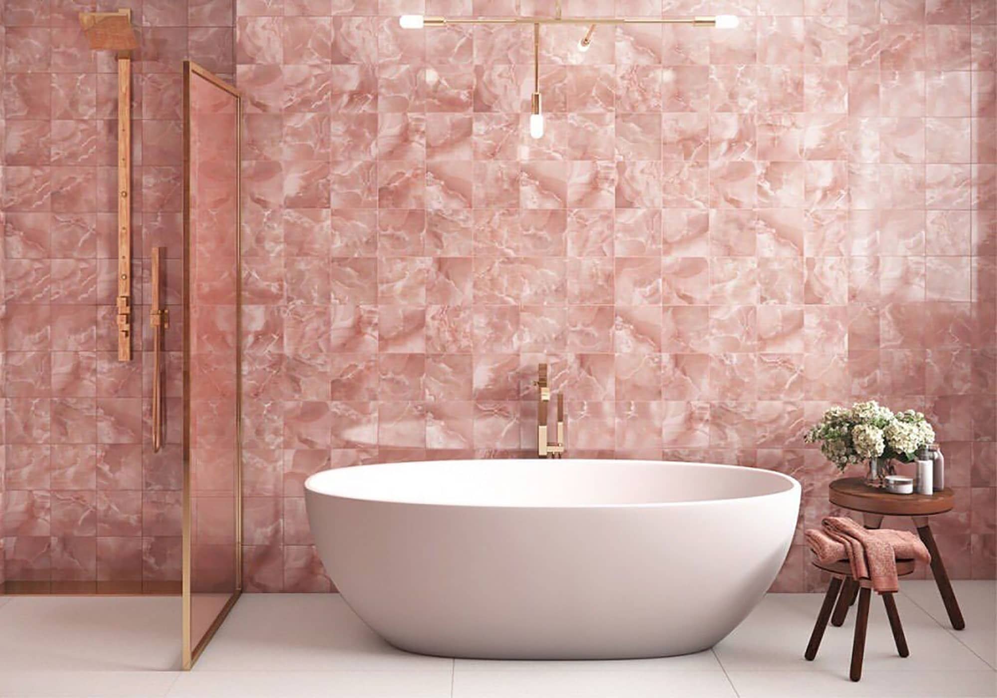 تصویر 3 از سنگ مرمریت صورتی دلنشین برای فضا های داخلی