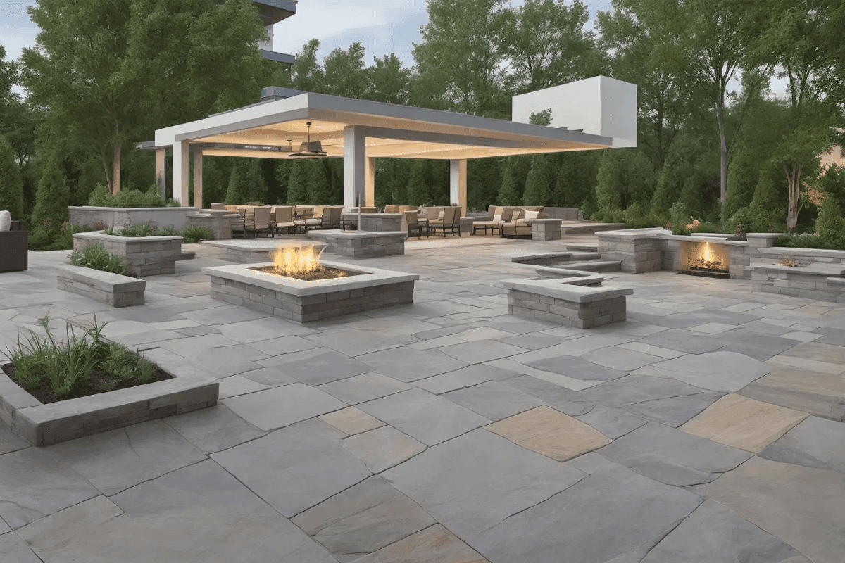 سنگ مرمریت کف حیاط با مقاومت اسیدی عالی