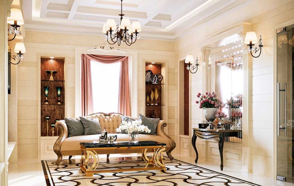 تصویر 1 از سنگ مرمریت اقبالی با زمینه طبیعی مناسب میز های جانبی