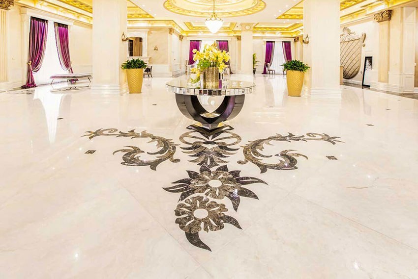 تصویر 3 از سنگ مرمریت اقبالی با زمینه طبیعی مناسب میز های جانبی