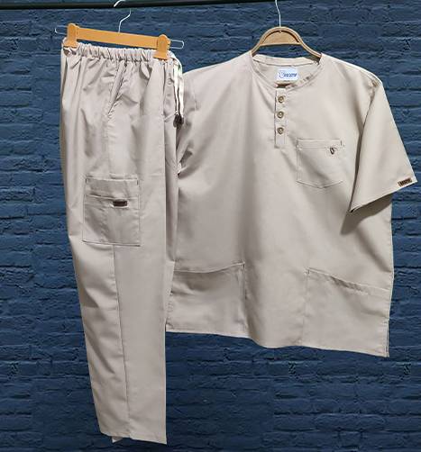 لباس پرستاری مردانه سورمه ای پوشش عملی و کلاسیک