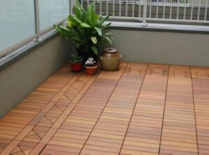 تصویر 1 از موزاییک پلیمری طرح پارکت با جلوه گرم و طبیعی