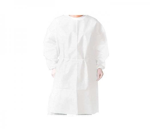 تصویر 2 از گان جراح سفید محافظ استاندارد با الیاف تنفس‌ پذیر