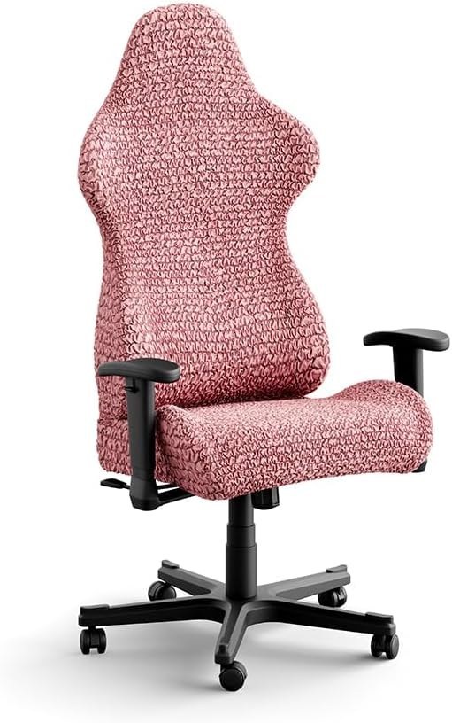 تصویر 1 از صندلی اداری صورتی با روکش ضد لک و تمیز کاری آسان