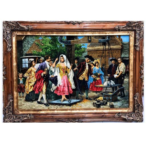 تصویر 3 از تابلو فرش دستباف طرح سنتی مناسب دکوراسیون کلاسیک