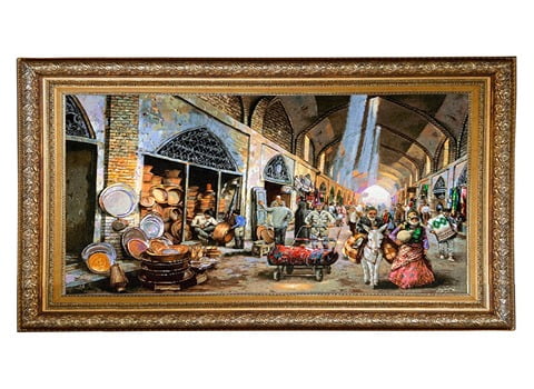 تصویر 4 از تابلو فرش دستباف طرح سنتی مناسب دکوراسیون کلاسیک