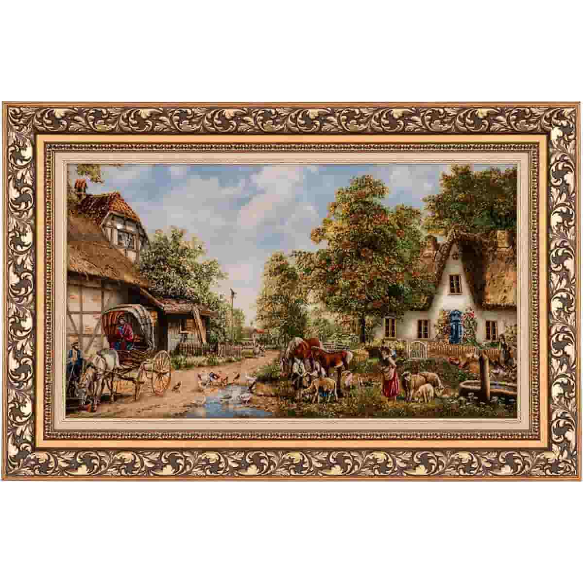 تصویر 4 از تابلو فرش منظره طبیعی با رنگ بندی ملایم