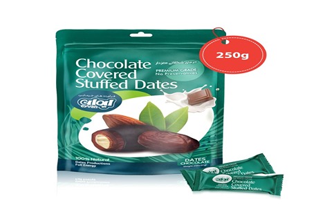 خرما شکلاتی مغزدار ایوان بسته‌ بندی منظم