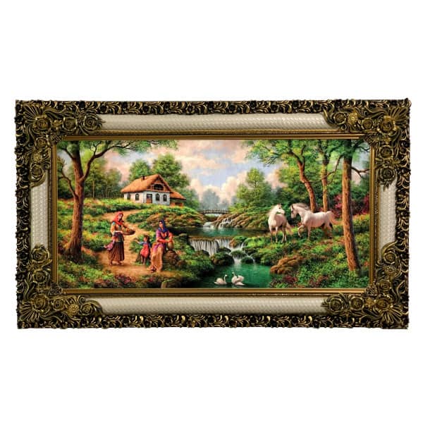 تصویر 2 از تابلو فرش کلاسیک دیواری با بافت بسیار ظریف