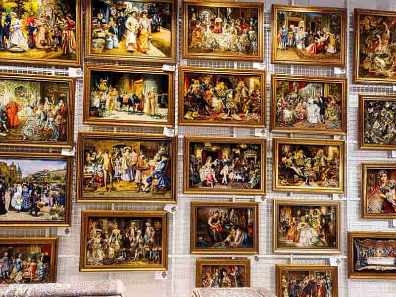 تصویر 4 از تابلو فرش کلاسیک دیواری با بافت بسیار ظریف