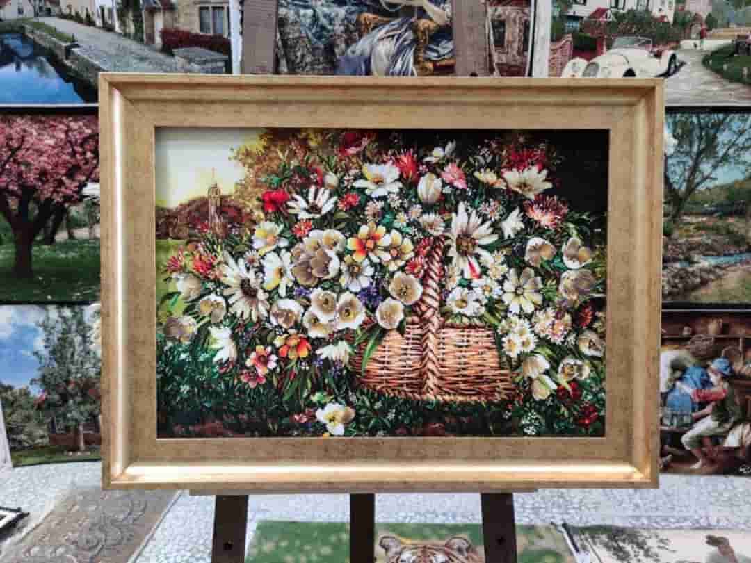 تصویر 2 از تابلو فرش هنری قاب شده با جلوه خاص و مناسب چیدمان