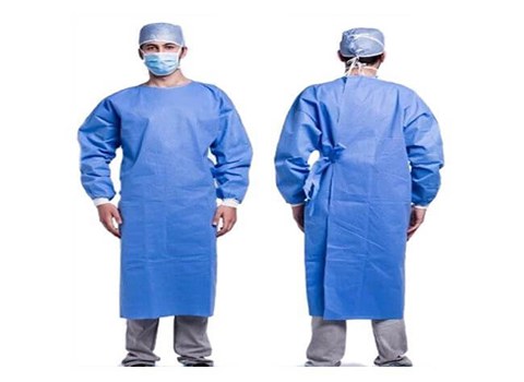 تصویر 2 از گان بلند برای محافظت کامل در محیط‌ های جراحی و بهداشتی