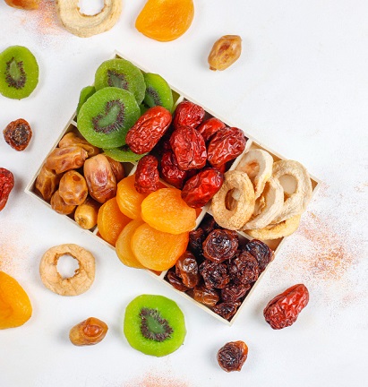 میوه خشک میکس شیشه ای با مخلوط مرکبات