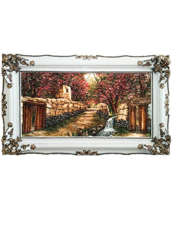 تابلو فرش هنری قاب شده با جلوه خاص و مناسب چیدمان