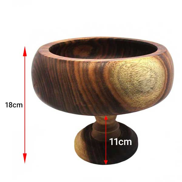 تصویر 1 از آجیل خوری چوبی گرد طراحی شیک و ارگانیک